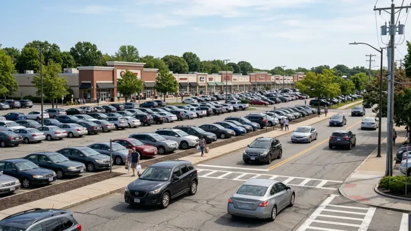 Street view near South Shore Plaza in Braintree, Massachusetts